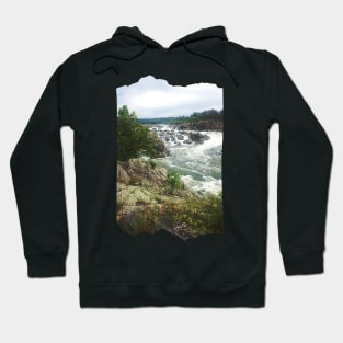 Beautiful photography of waterfall and blue sky landscape USA nature lovers Hoodie